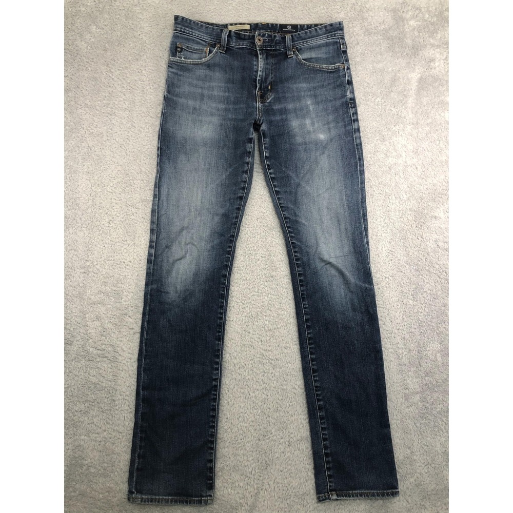 Adriano Goldschmied Mens Jeans 30x34 Blue USA Made Graduate Tailored Distressed